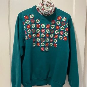 Ladies Christmas shirt with matching dickie.